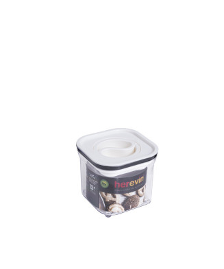 Boîte alimentaire hermétique blanche carrée, fermoir rotatif Contenance:0.7 litres