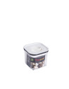 Boîte alimentaire hermétique blanche carrée, fermoir rotatif Contenance:0.7 litres