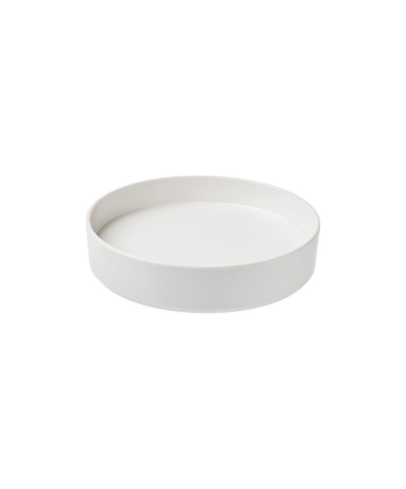Assiette bord droit mélamine blanche Dimensions:dessert - Ø20,5x4,8 cm