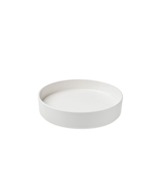 Assiette bord droit mélamine blanche Dimensions:dessert - Ø20,5x4,8 cm