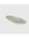Assiette ovale creusée gris clair mélamine Dimensions:petite - 18x10x3,5 cm