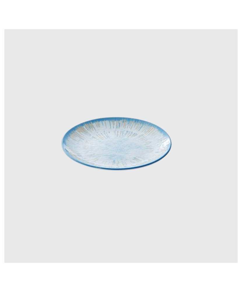Assiette plate en mélamine collection : Océan Dimensions:Standard - Ø23,5x2,5 cm