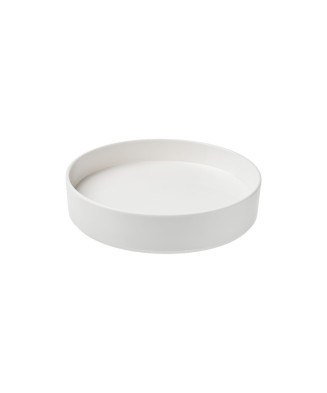 Assiette bord droit mélamine blanche Dimensions:standard - Ø24x4,5 cm