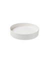 Assiette bord droit mélamine blanche Dimensions:standard - Ø24x4,5 cm