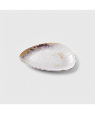 Assiette elliptique décorée en mélamine collection : Galaxie Dimensions:Standard - 26,5x2,5 cm