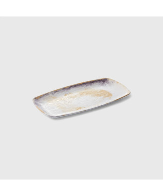 Assiette rectangle en mélamine collection : Galaxie Dimensions:Standard - 29,5x15x2,5 cm