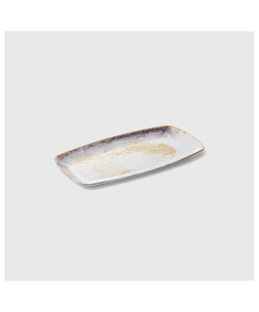 Assiette rectangle en mélamine collection : Galaxie Dimensions:Standard - 29,5x15x2,5 cm