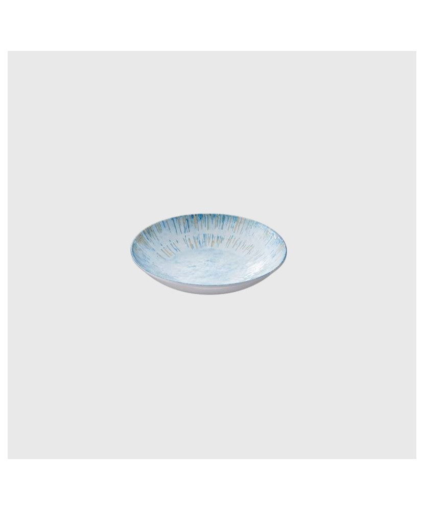 Assiette creuse en mélamine collection : Océan Dimensions:Standard - Ø24x5 cm