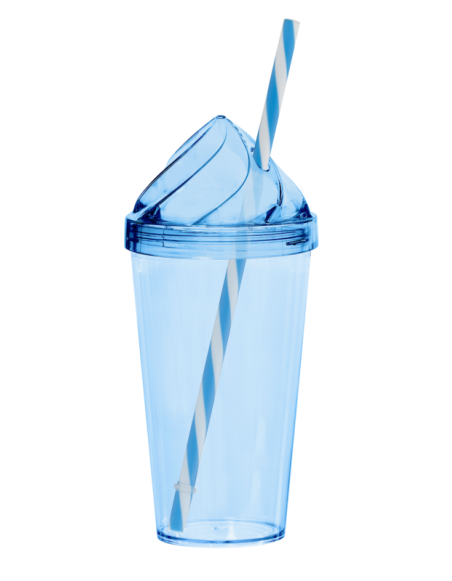 Gobelet, couvercle glace Couleur:Bleu