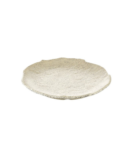 Assiette, Blanc Granite, 100% Mélamine Dimensions:Ø 28 x h.3.5 cm
