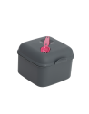 Boîte pique-nique grise avec saucière et fourchette Accessoire:Fourchette rose