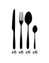 Service de 24 pcs Ego, inox 18/10 