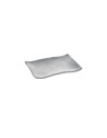 Assiette rectangle, Gris Granite, 100% Mélamine Dimensions:L.19.2 x l.27.7 x h.2.8 cm