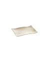 Assiette rectangle, Blanc Granite, 100% Mélamine Dimensions:L.19.2 x l.27.7 x h.2.8 cm
