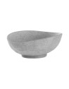 Bol ovale, Gris Granite, 100% Mélamine Dimensions:L.20 x l.24 x h.8.8 cm
