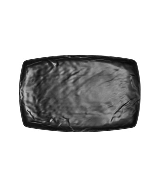 Assiette, Kar Matt Black, 100% Mélamine Dimensions:L.23.5 x l.37 x h.2.8 cm