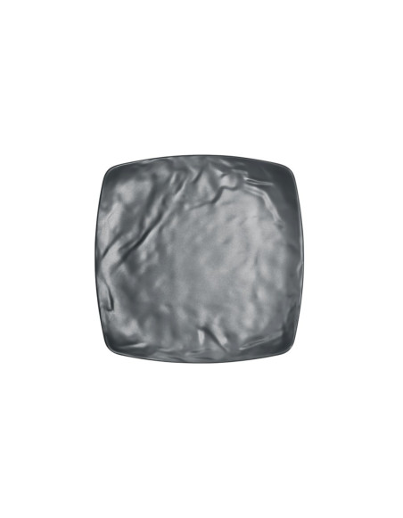 Assiette, Kar Matt Grey, 100% Mélamine Dimensions:L.26 x l.26 x h.2 cm