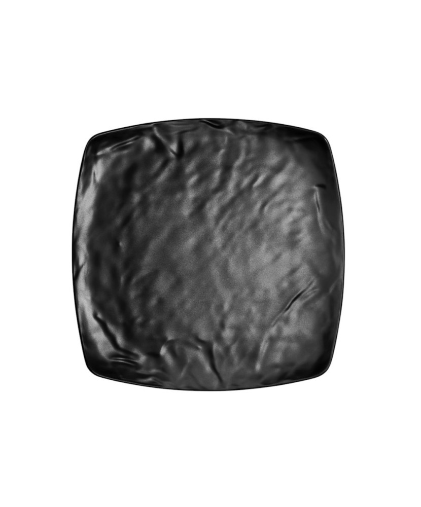Assiette, Kar Matt Black, 100% Mélamine Dimensions:L.32.5 x l.32.5 x h.2 cm
