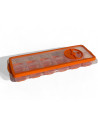Bac à glaçons, couvercle transparent Couleur:Orange