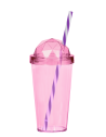 Gobelet, couvercle "diamant" Couleur:Rose