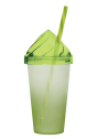 Gobelet, fumé et couvercle "glace" Couleur:Vert