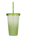 Gobelet, fumé et couvercle plat Couleur:Vert 